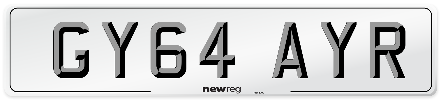 GY64 AYR Number Plate from New Reg